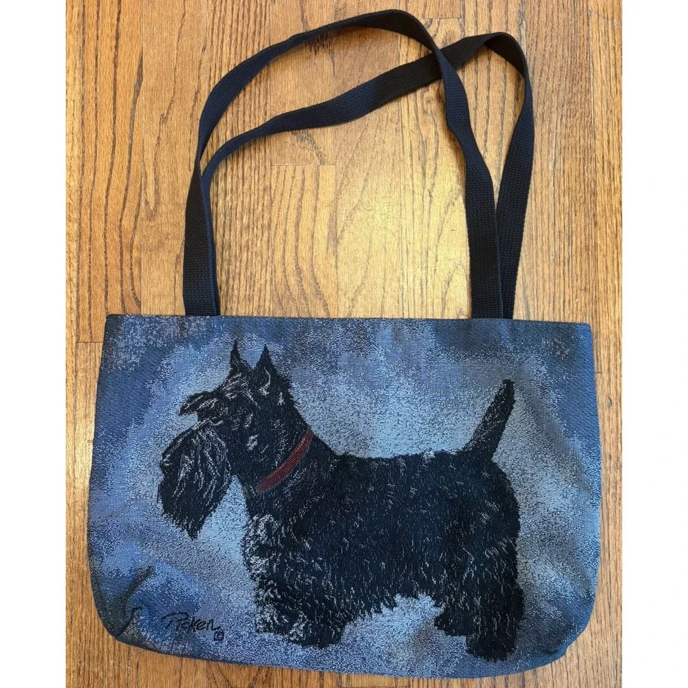 Linda Picken Scottish Terrier Scottie Dog Purse Tapestry‎ Tote Bag 17